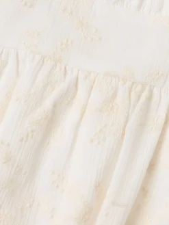 Embroidered cotton romper
