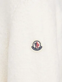 Embroidered logo cotton blend sweater