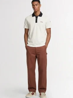 Embroidered logo cotton polo shirt