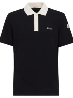 Embroidered logo cotton polo shirt