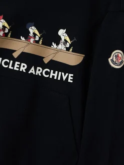 Embroidered Mon Duck cotton hoodie