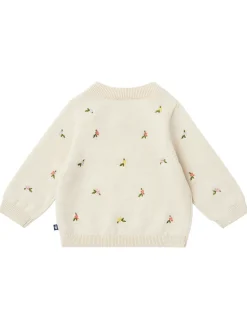 Embroidered wool & cotton blend sweater