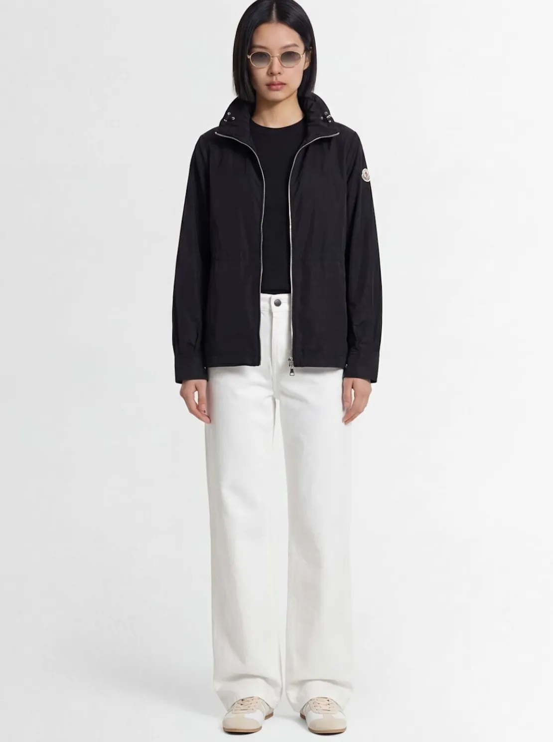Enette tech hooded short parka jacket