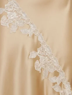 Erika satin & lace long skirt