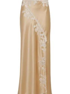 Erika satin & lace long skirt