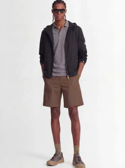 Etiache nylon hooded rain jacket