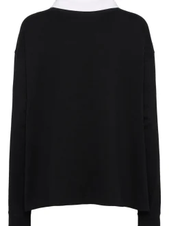 Faithful silk jersey polo top