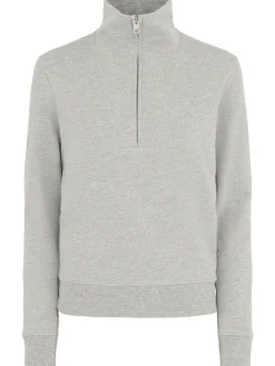 Felpa Diya in misto cotone con mezza zip