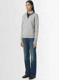 Felpa Diya in misto cotone con mezza zip