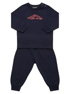 Felpa e pantaloni in misto cotone