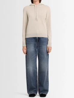 Felpa Giada in maglia di lana con cappuccio