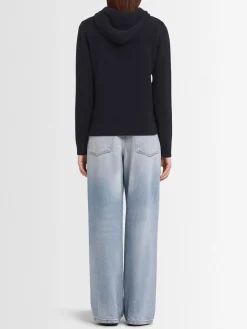 Felpa Giada in maglia di lana con cappuccio