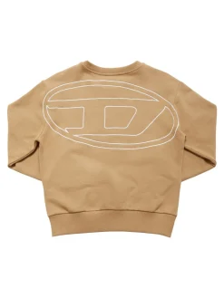 Felpa girocollo in cotone con logo