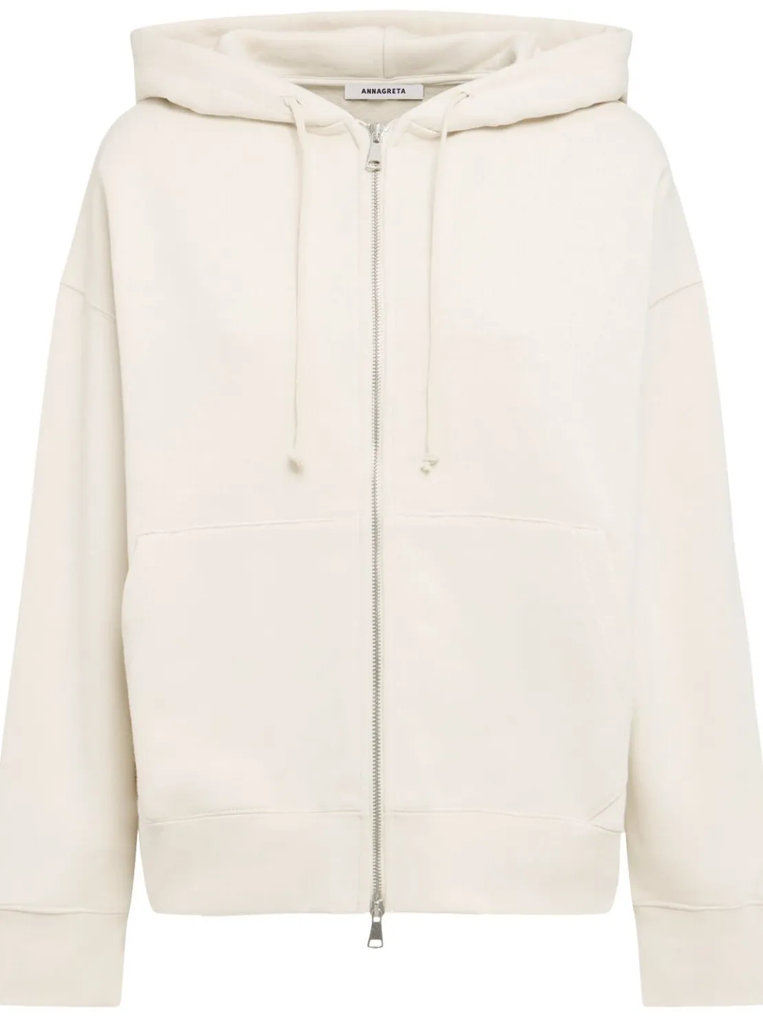 Felpa Grace in cotone felpato con zip e cappuccio