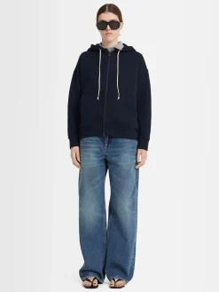 Felpa Grace in cotone felpato con zip e cappuccio