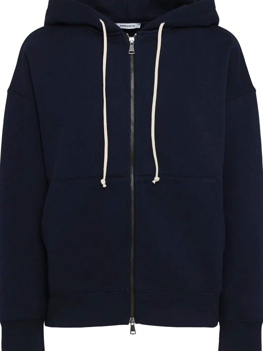Felpa Grace in cotone felpato con zip e cappuccio
