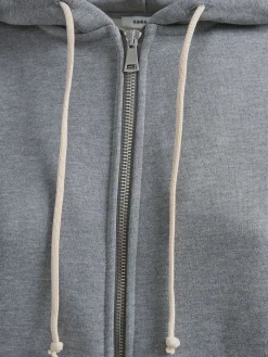 Felpa Grace in cotone felpato con zip e cappuccio