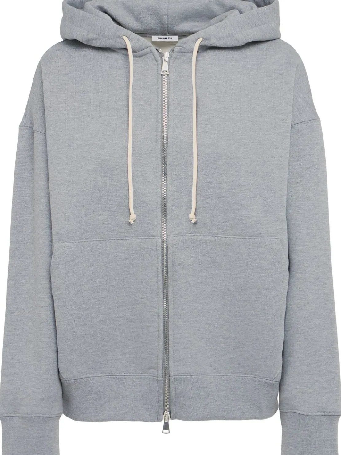 Felpa Grace in cotone felpato con zip e cappuccio