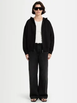 Felpa Grace in cotone felpato con zip e cappuccio
