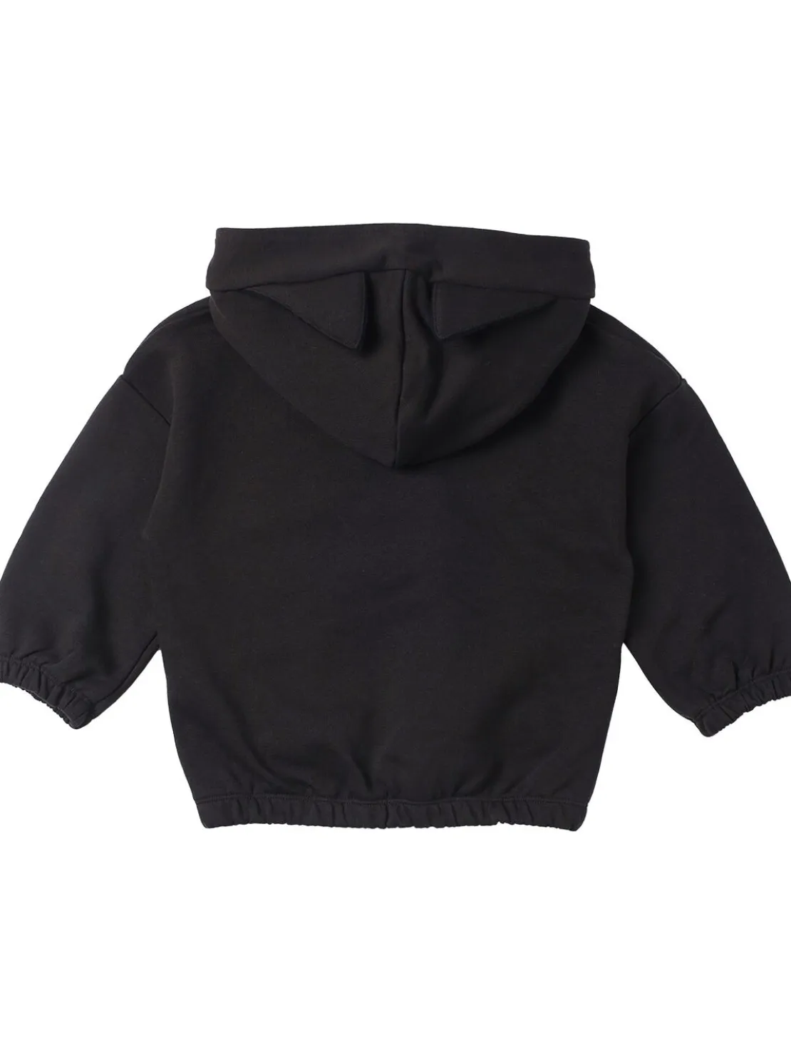 Felpa in cotone con cappuccio e orecchie applicate