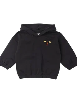 Felpa in cotone con cappuccio e orecchie applicate