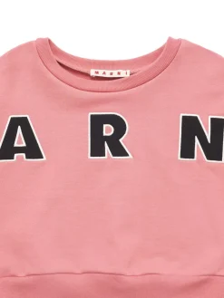 Felpa in cotone con logo
