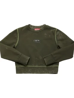 Felpa in cotone con logo