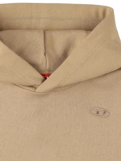 Felpa in cotone con logo e cappuccio