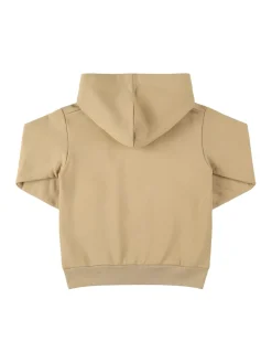 Felpa in cotone con logo e cappuccio