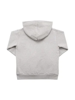 Felpa in cotone con logo e cappuccio