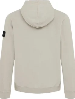 Felpa in cotone con pettinato con cappuccio