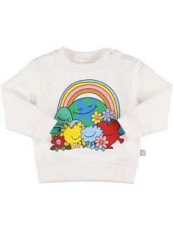 Felpa in cotone con stampa