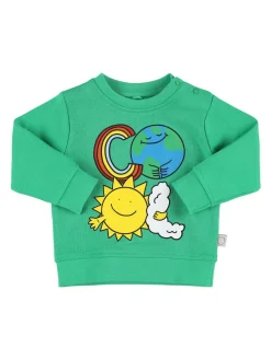 Felpa in cotone con stampa