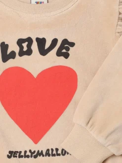 Felpa in cotone con stampa