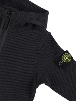 Felpa in cotone con zip e cappuccio