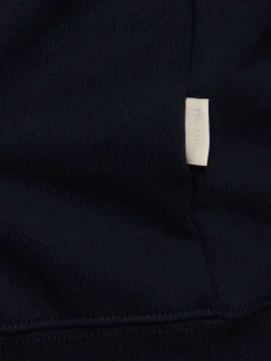 Felpa in cotone con zip e cappuccio