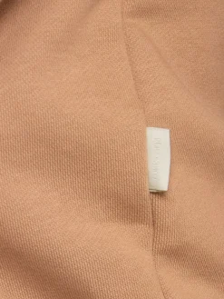 Felpa in cotone con zip e cappuccio