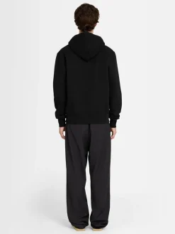 Felpa in cotone con zip e cappuccio