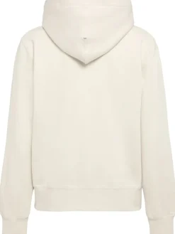 Felpa in cotone con zip e cappuccio