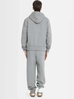 Felpa in cotone con zip e cappuccio