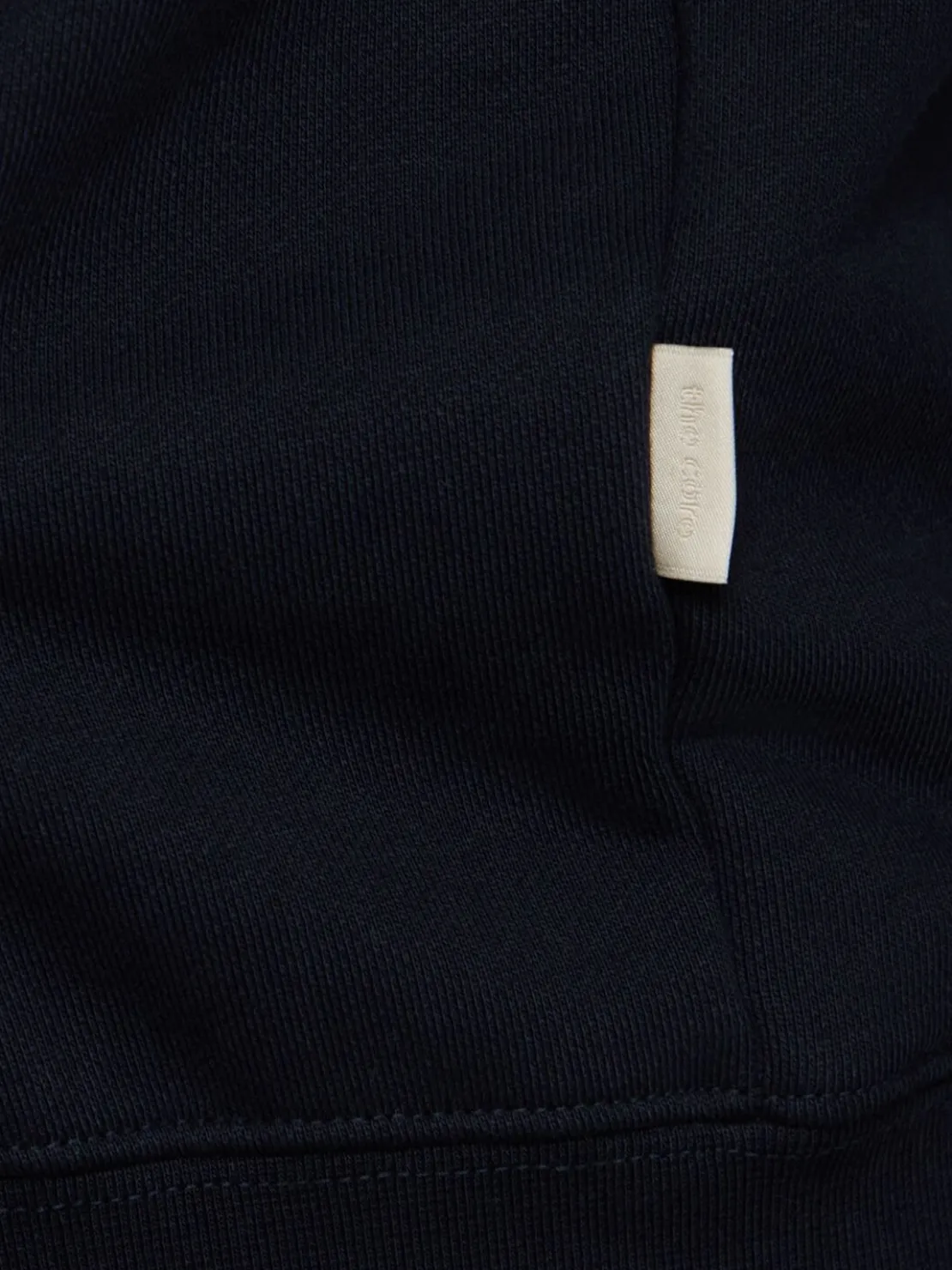 Felpa in cotone con zip e cappuccio