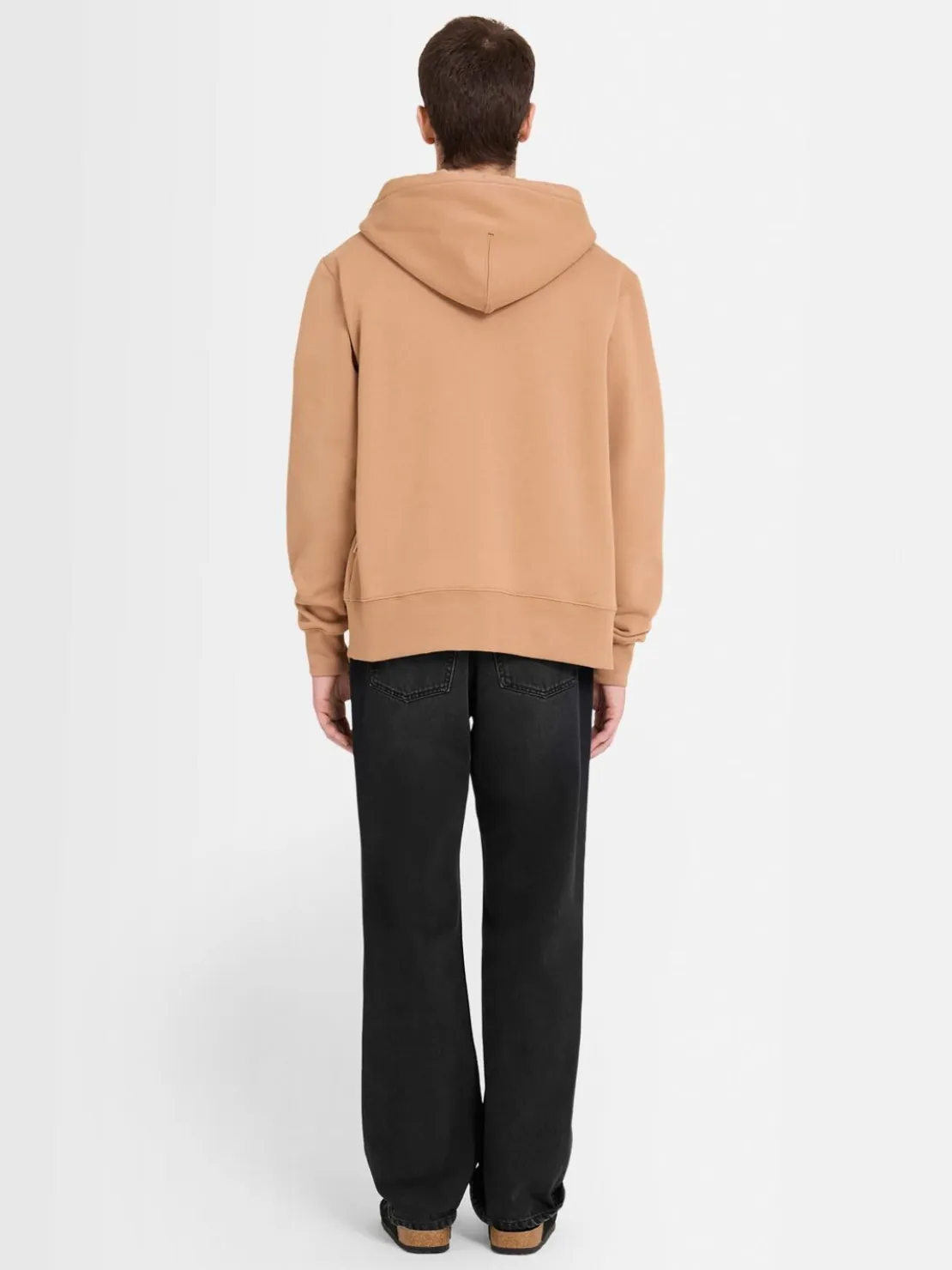 Felpa in cotone con zip e cappuccio