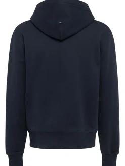 Felpa in cotone con zip e cappuccio