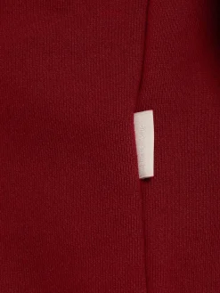 Felpa in cotone felpato con mezza zip