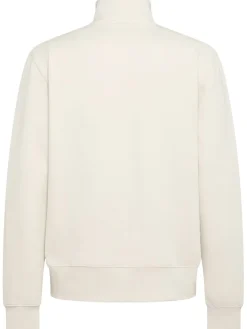 Felpa in cotone felpato con mezza zip