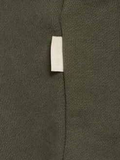 Felpa in cotone felpato con mezza zip