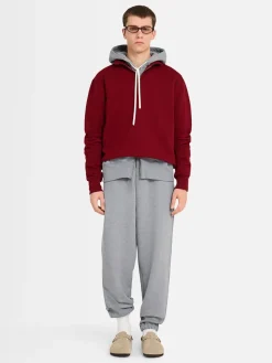 Felpa in cotone felpato con mezza zip