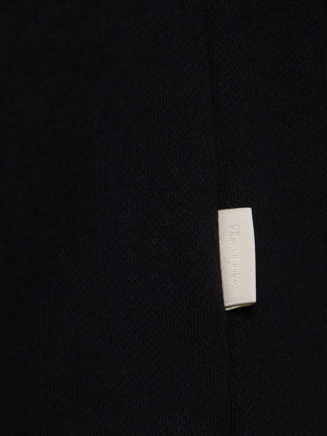 Felpa in cotone felpato con mezza zip