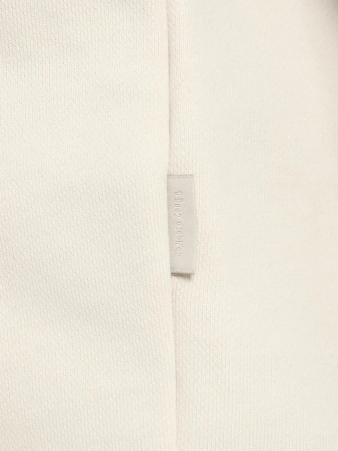Felpa in cotone felpato con mezza zip