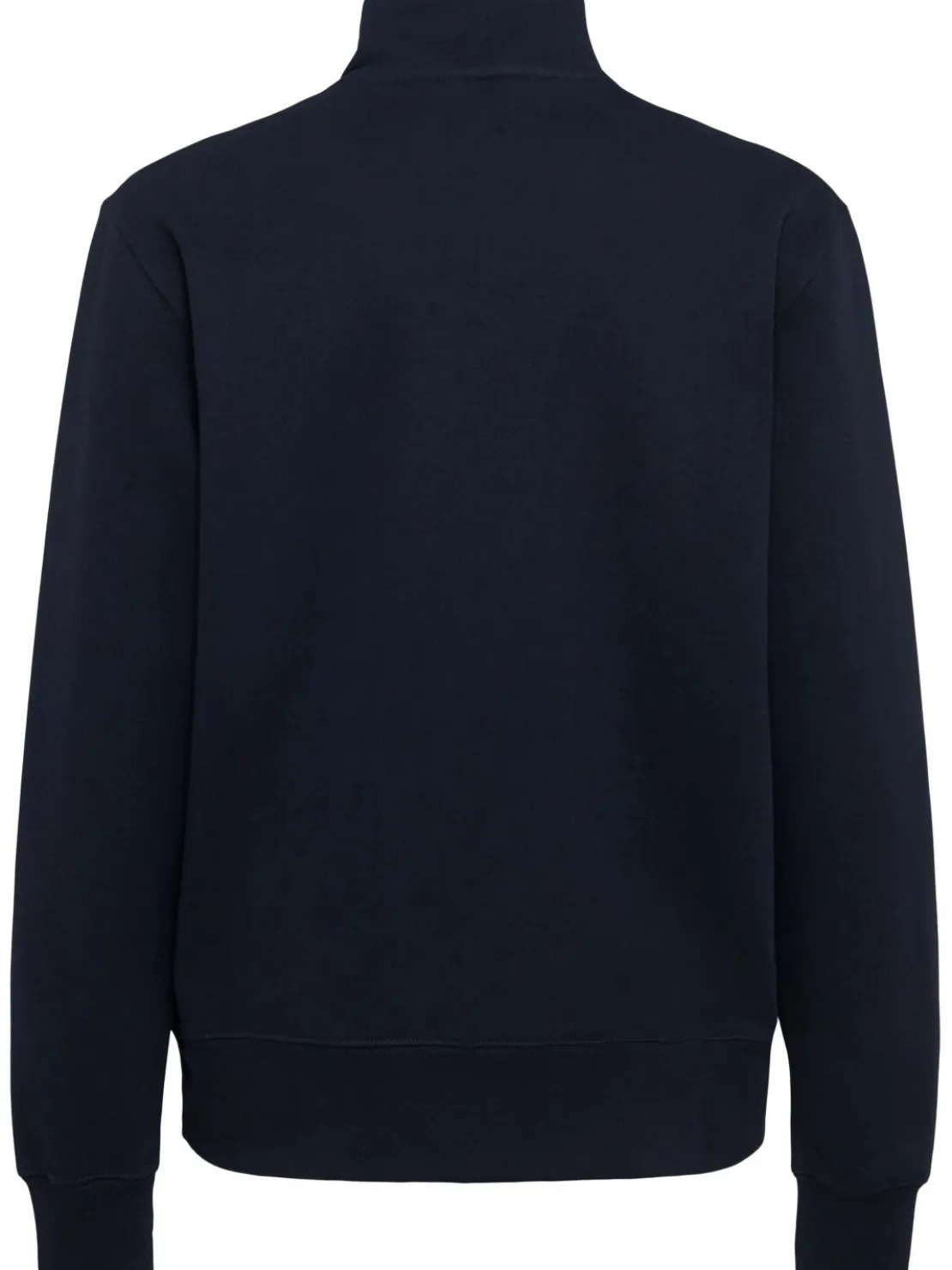 Felpa in cotone felpato con mezza zip